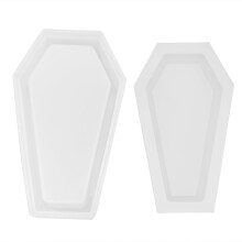 Stampo in silicone a forma di bara zombie Dark Mirror per contenitore di conservazione in resina epossidica - fai da te