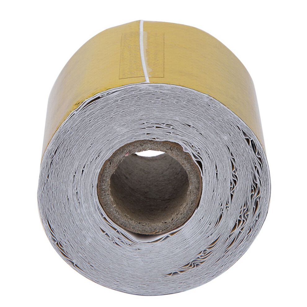 1 Roll Car Aluminum Foil Adhesive Reflective Heat Shield Wrap Tape (10M * 5Cm) Golden 7641322535424