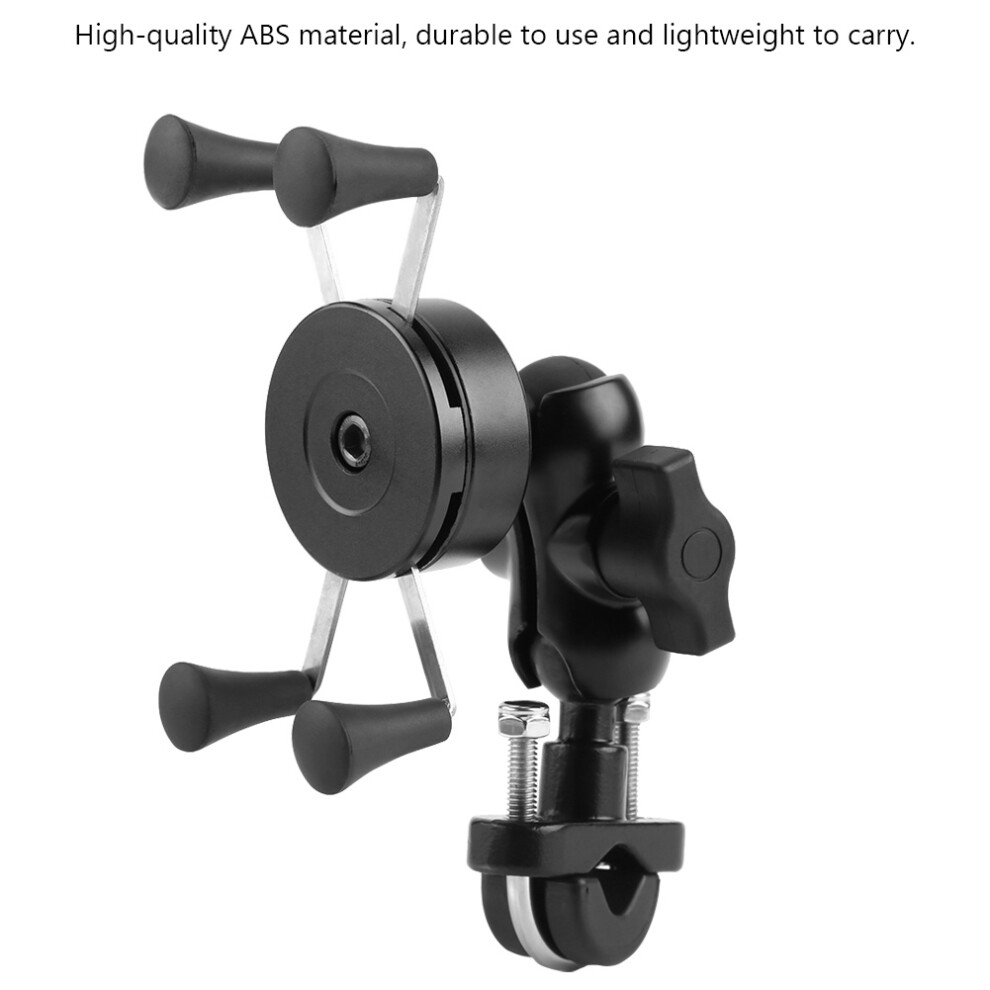 Motorcycle Bike Cell Phone Support 360 Degree Swivel Aluminium Alloy Base Phone Holder 7651322535478