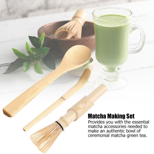 Set da 3 pezzi in bambù per matcha: frusta 15 cm, chashaku 13 cm, Naturale 2
