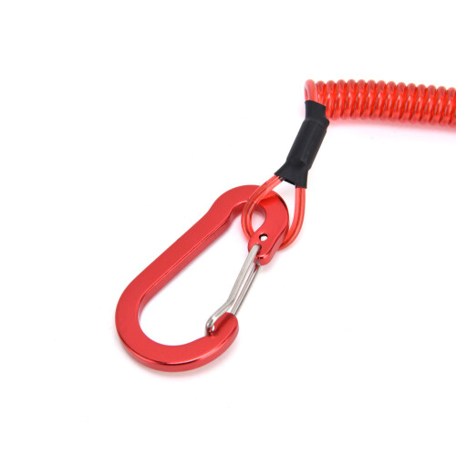 Laccio retrattile in TPU da pesca, modello 1,2 m, rosso. 2