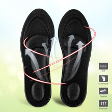 Semelle intérieure en mousse à mémoire de forme, pieds plats, homme, noir, 28 x 9,7 cm