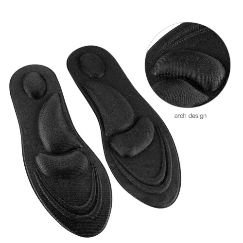 Soletta ortopedica nera da uomo in memory foam 28x9,7 cm 2
