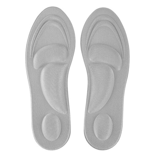 Plantari ortopedici in memory foam per uomo argento 28x9.7cm 1