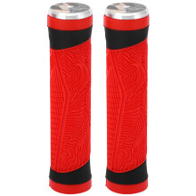 Poignées de guidon en silicone MTB 130x30mm rouge, Ø intérieur 22,2mm