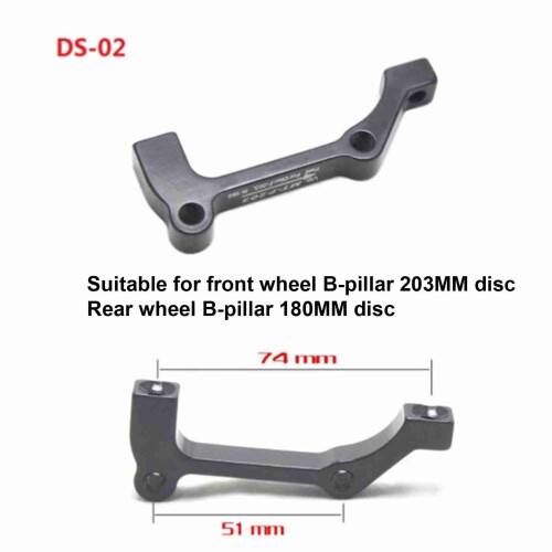 DS02 DS05 DS06 Staffa per disco 140-203 mm, Nero/Bianco 1