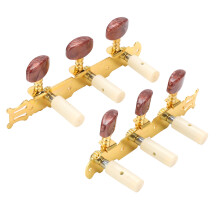 2 pièces de mécaniques d'accordage en métal doré + ABS pour guitare classique
