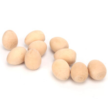 10 pièces d'œufs en bois, 2,5  3,8 cm / 3,5  4,5 cm, naturel