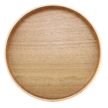 Vassoio da servizio in legno marrone Ø24-33 cm (9,4-12,9 pollici)