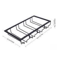 Portabicchieri in ferro nero 40 x 22,5 x 5,5 cm, 8-12