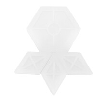 Stampi in silicone traslucidi per fai-da-te, set da 4 pezzi, esagonali, 12x6cm