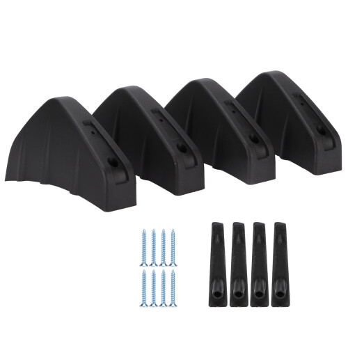 4 pezzi di rifinitura per lip spoiler paraurti posteriore - Nero PP 1