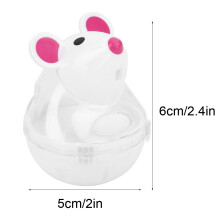 Pallina alimentatrice per gatti bianca, 5x6 cm, alimentazione lenta