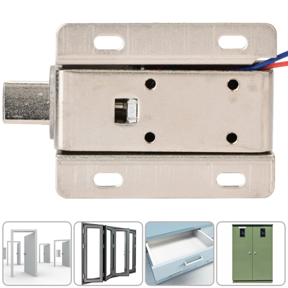Dc 12V Electromagnetic Electric Plug Lock Electric Bolt Lock Cabinet Drawer Door Lock (Up) 3121322541778
