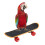 Supporto posatoio per pappagallo a forma di skateboard 13.9x4.3x2.6cm Colore 7