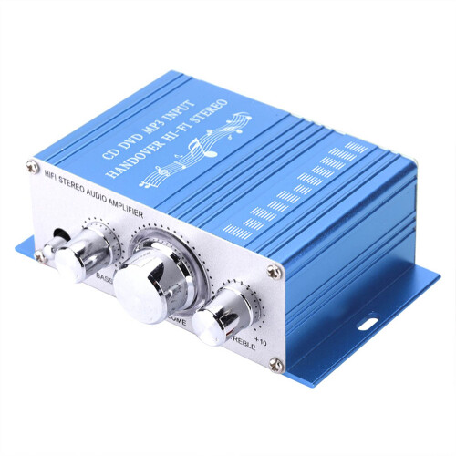 HY-2001 Amplificatore per auto 2x20W Blu 12.50x7.00x4.00cm 1