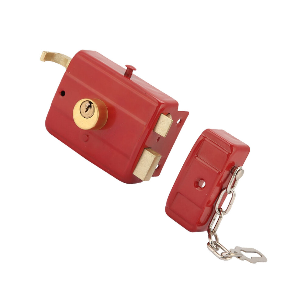 Heavy Duty Security Lock Dead Bolt Lock With Keys For Front Door Red 8391322541992