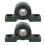 UCP204 Blocco portacuscinetto con foro da 20 mm argento 2 pezzi 2