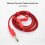 Câble clip en silicone rouge de 2 m pour tatouage 3