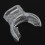 Bocchino da mordere in silicone trasparente 5,5x5x3,5 cm 10
