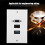 Support mural 3 ports VGA HDMI USB 3.0 11,5x7 cm ABS 9