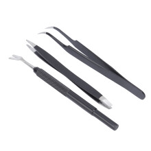 Kit de retrait de tiques en 3 pièces - Acier inoxydable, fourche de 12 cm