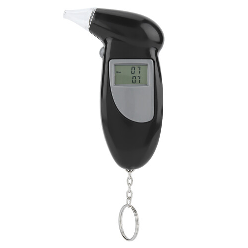 Testeur d'alcool numérique à écran LCD noir 112x68x22mm 2xAAA