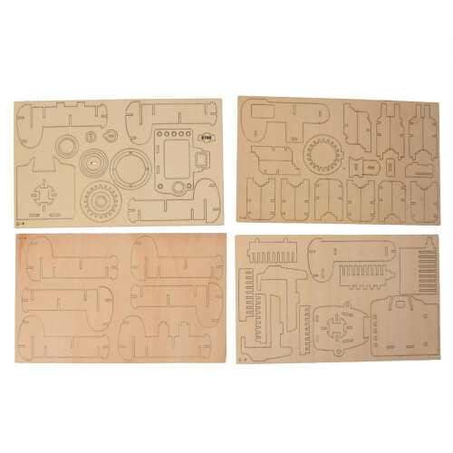 Puzzle en bois 3D, modèle de caméra, 13,5  14,5  10,5 cm 1