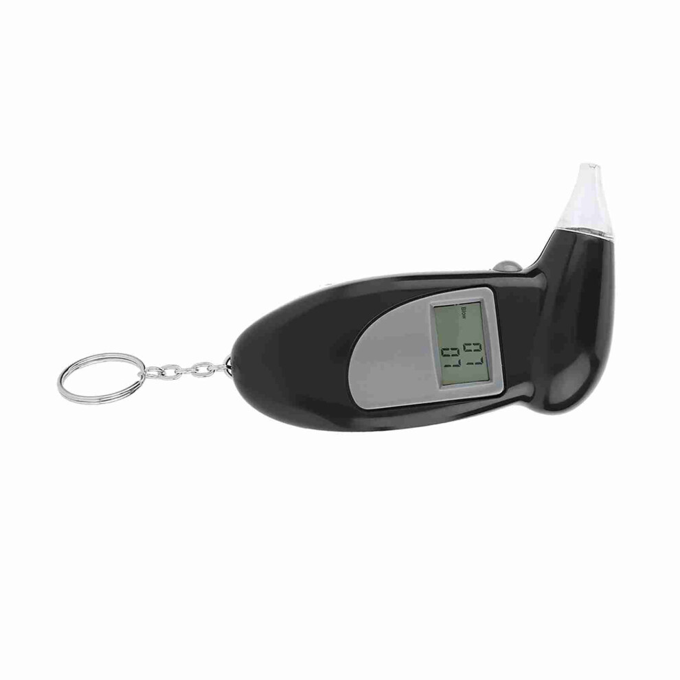 Digital Lcd Screen Alcohol Breath Tester Portable Keychain Breath Analyzer 10Pcs Mouthpiece 6931322543361
