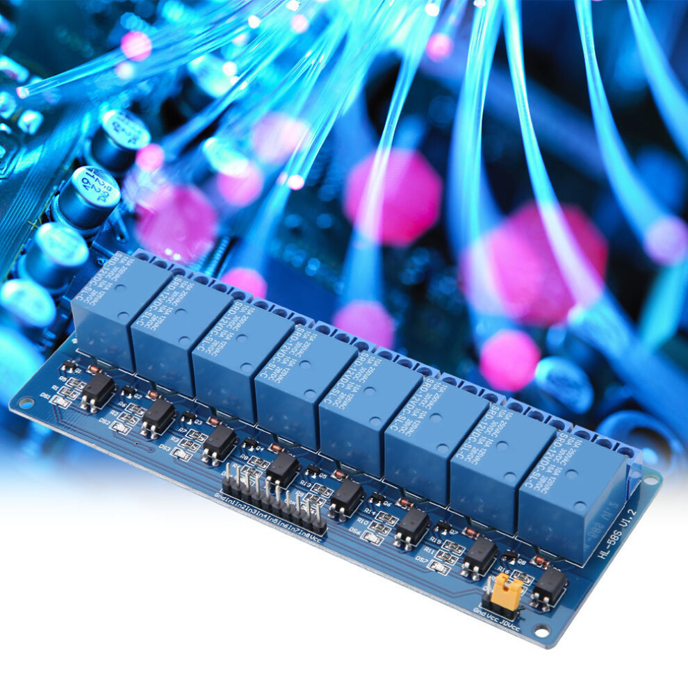 8 Channel Low Level Trigger Relay Module With Optocoupler 12V