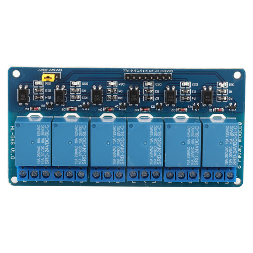 Modulo relè a 6 canali da 24 V con optoisolatore a livello basso 1