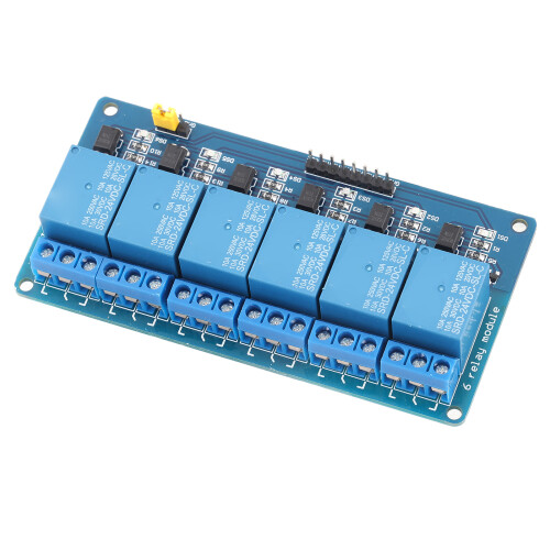 Modulo relè a 6 canali da 24 V con optoisolatore a livello basso