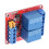 Modulo relè a 2 canali rosso 5 V 50x41x18,5mm 14