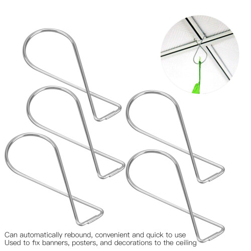 100Pcs Hanging Hook Galvanized Steel Automatic Rebound Clips Ceiling Decorative Buckles 2