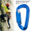 Moschettone autobloccante da 12 kN 80x40 mm Blu 10