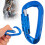 Moschettone autobloccante da 12 kN 80x40 mm Blu 1