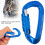 Moschettone autobloccante da 12 kN 80x40 mm Blu 4