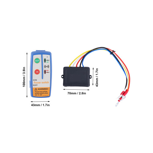 Kit telecomando per verricello da 12V 43x100/43x70mm, 150mAh 1