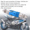 Edelstahlschaltautobremse Flüssigkeits-Quick-Release-Adapter Universell Blau 7