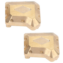 2 pezzi di coperchio del differenziale dell'assale in ottone 38x35x17 mm 53 g oro TRX4
