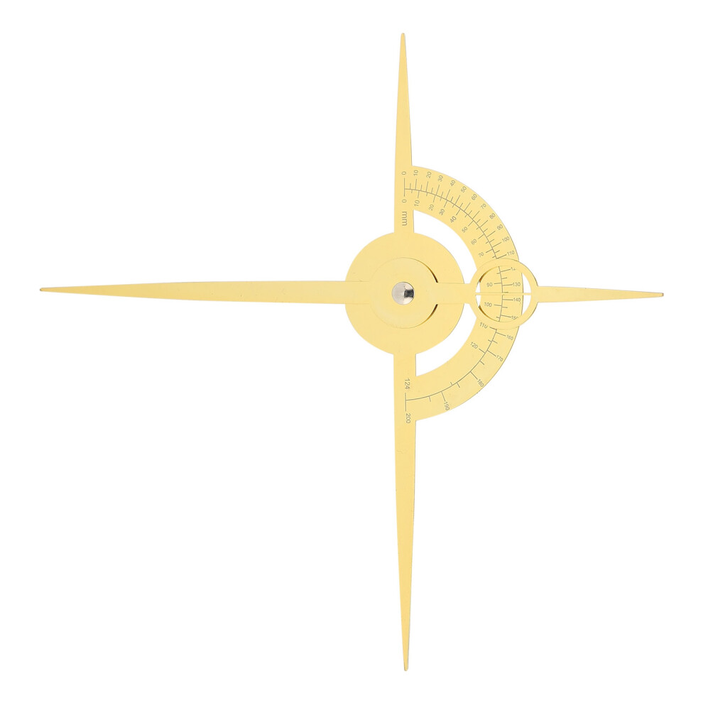 Tattooing Drawing Tool ThreePoint Positioning Tattoo Eyebrow Guide Balance Measure Ruler(Gold )