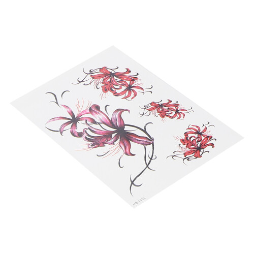 Damentattoos regenfest, Blumenmotiven, 148x210mm 2