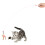 Giocattolo per gatti a bastone con piume, 91 cm / 35,8 in, plastica 15