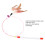 Giocattolo per gatti a bastone con piume, 91 cm / 35,8 in, plastica 10