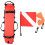 Bouée torpille gonflable 85x20cm orange 369g 2