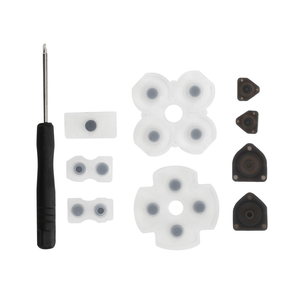 1 Set Of Conductive Silicone Rubber Pad With Screwdriver Compatible For Ps4 Controller 8411322548682