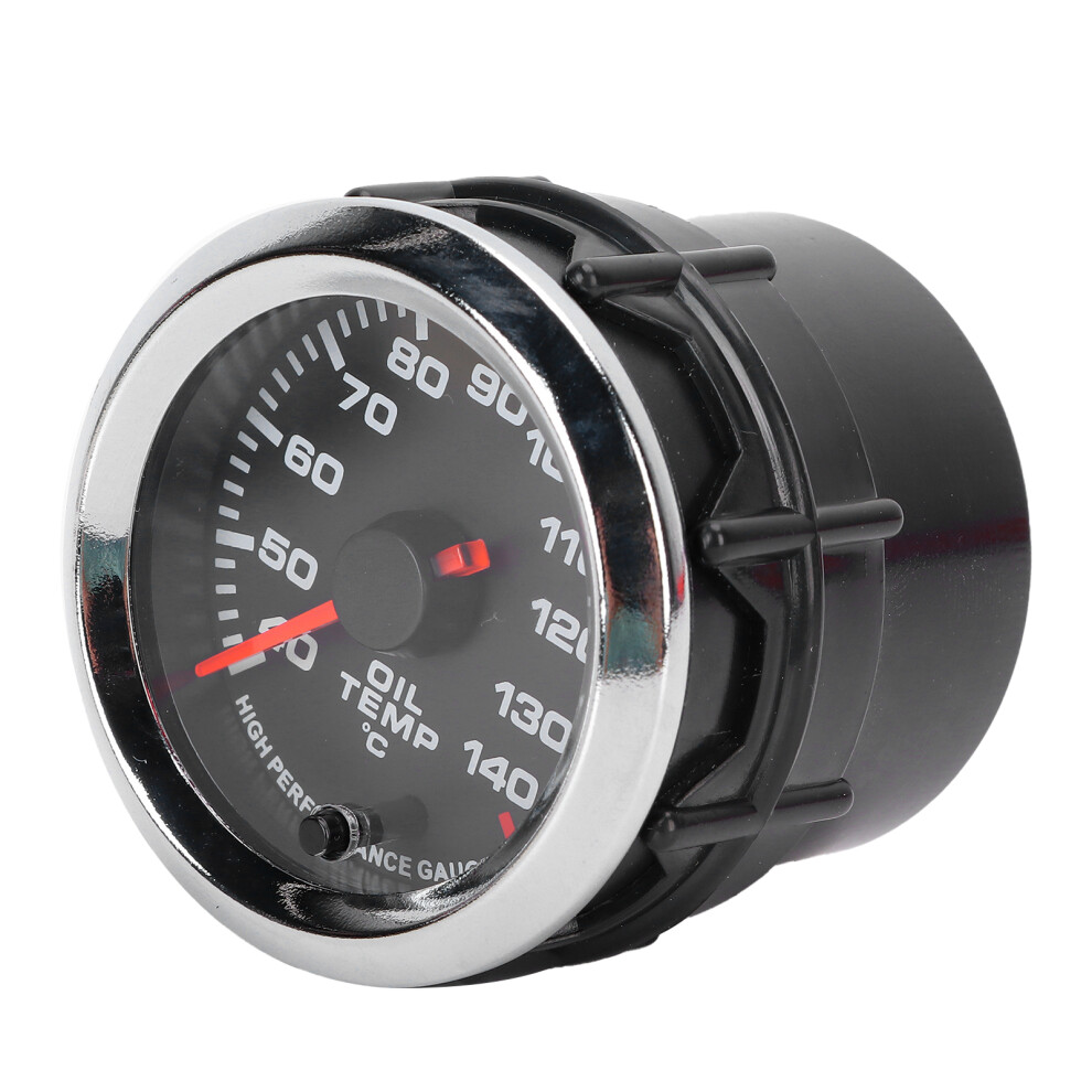 Oil Temperature Gauge 52Mm/2.0In 40Â140 Display 7 Colors Backlight Dial For 12V Cars Black 9461322548051