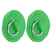 Patch con anello a D per kayak, fissaggio in PVC, verde, 50 g