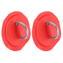 Toppa con anello a D per kayak in PVC rossa 50 g Peso 1,8 oz