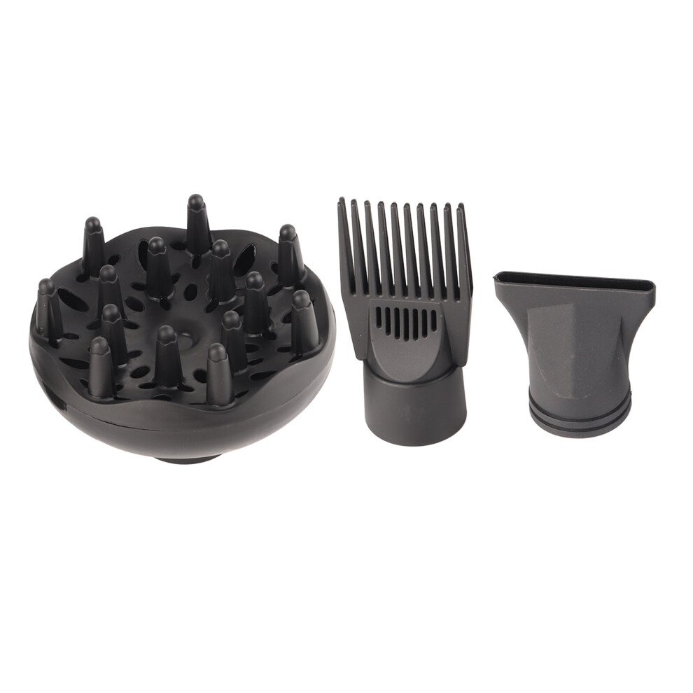 Hair Dryer Diffuser Nozzle Set Plastic Hair Dryer Attachment Dryer Nozzle Comb 3Pcs/Set